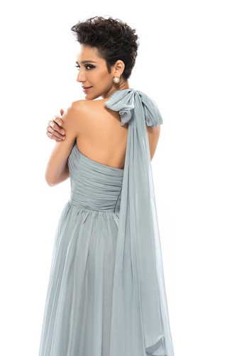 Robe de soirée Plissé Train de petit Milieu Naturel taille Dolman Sleeves - Page 10