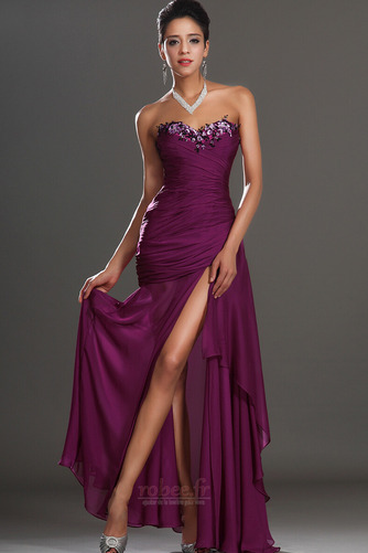 Robe de bal Sans Manches Col en Cœur Taille chute Milieu Glamour - Page 5