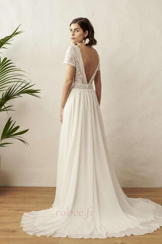 Robe de mariée Vente Mousseline noble Printemps A-ligne Décolleté Dans le Dos - Page 2