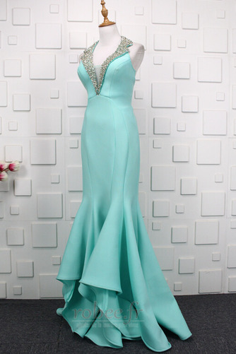 Robe de bal Hiver Épaule de la reine Perle Chic Satin Col en V Foncé - Page 3