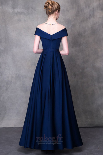 Robe de soirée Fermeture à glissière A-ligne Cristal Épaule envelopper - Page 2