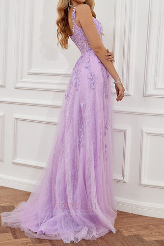 Robe de bal Fermeture à glissière Sans Manches À la masse Dentelle - Page 2