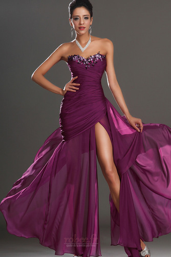 Robe de bal Sans Manches Col en Cœur Taille chute Milieu Glamour - Page 3