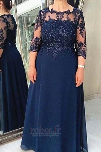 Robe mères a ligne 3/4 Manche Mousseline Longueur de plancher - Page 1