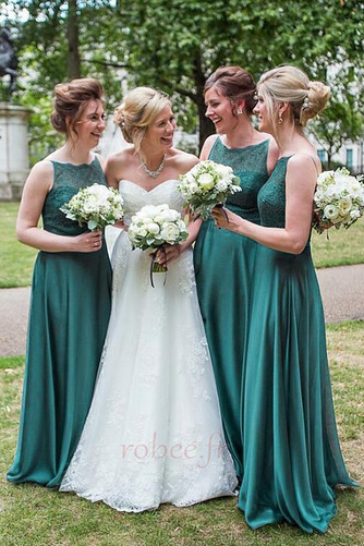 Robe de demoiselle d'honneur Sans Manches Chiffon Fermeture à glissière - Page 1