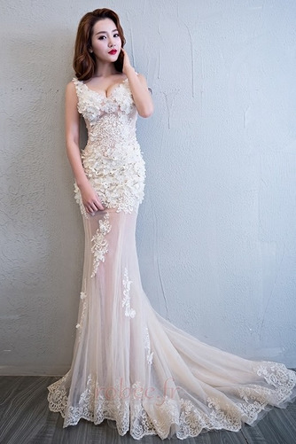 Robe de bal Glissière Automne Naturel taille Epurée Orné de Rosette - Page 4