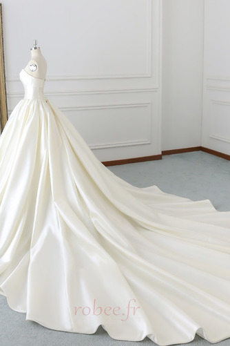 Robe de mariée Drapé Longue Cathédrale Elégant Sans Manches Printemps - Page 2