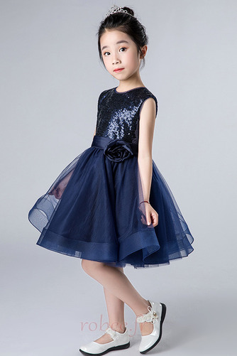 Robe de fille de fleur Naturel taille Fourreau Pailleté Fermeture éclair - Page 4