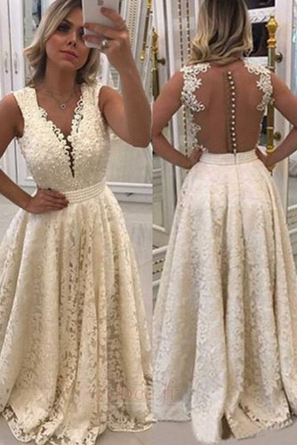 Robe de bal Traîne Courte Elégant Couvert de Dentelle Haut Bas - Page 2