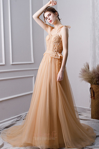 Robe de bal Longue Perler Printemps Sans Manches Manquant Bretelles Spaghetti - Page 3