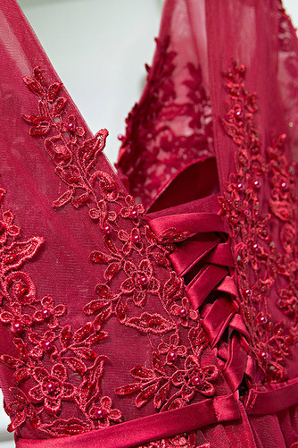 Robe de demoiselle d'honneur Chic a ligne Décalcomanie Dos nu - Page 4