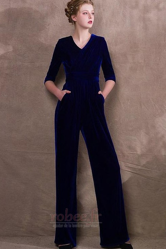 Robe de soirée fin 3/4 Manche Elégant Poches Un Costume Naturel taille - Page 3