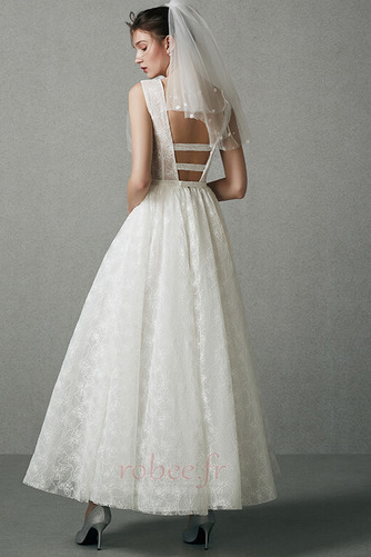 Robe de mariée Simple Col Bateau Drapé A-ligne Naturel taille - Page 2