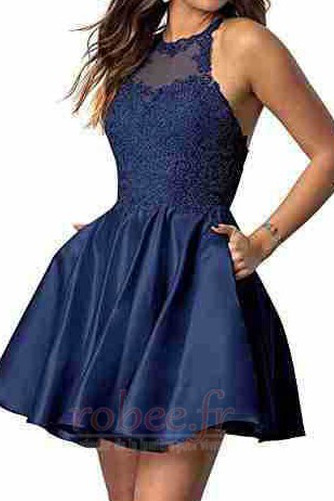 Robe de cocktail Courte Soie Été Petit collier circulaire Naturel taille - Page 11