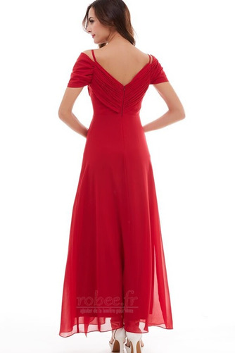 Robe de bal Printemps Fourreau plissé Glissière Col en V Naturel taille - Page 2