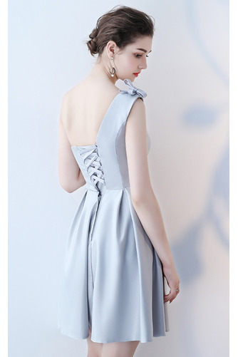 Robe de demoiselle d'honneur Longueur de genou Satin Norme A-ligne - Page 10