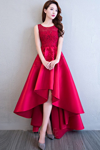 Robe de bal Soie Asymétrique Naturel taille Couvert de Dentelle - Page 9