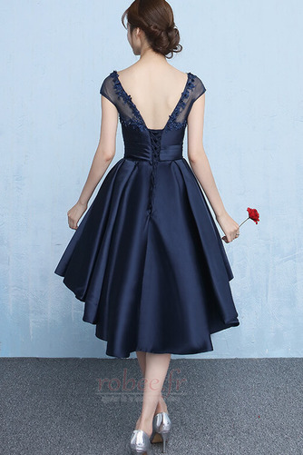 Robe de bal Poire Asymétrique Laçage Sans Manches Satin Printemps - Page 2