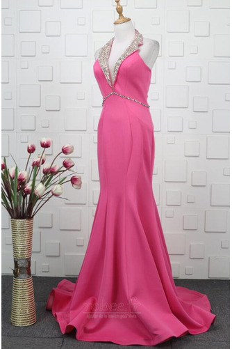 Robe de soirée Sirène Formelle Perle Naturel taille Satin Longueur de plancher - Page 3