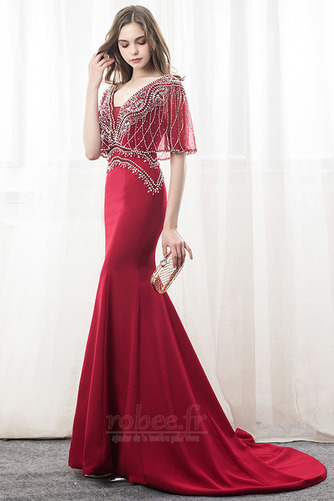 Robe de soirée Manche Lâche Fourreau Avec Bijoux Cérémonial Norme - Page 4