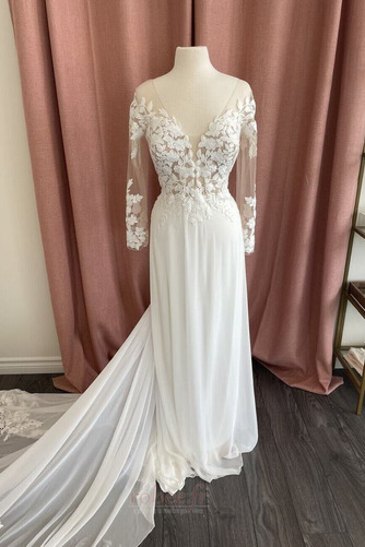 Robe de mariée Manche Longue Décalcomanie Manche Aérienne aligne - Page 5