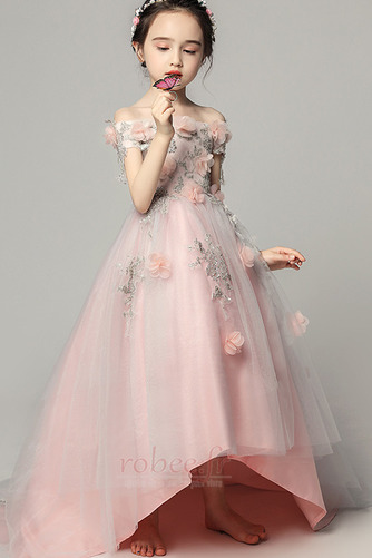 Robe de fille de fleur Satin Fleurs Été Fermeture à glissière - Page 5