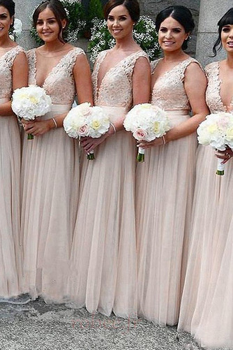 Robe de demoiselle d'honneur Dentelle Fermeture à glissière Naturel taille - Page 1