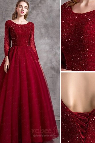 Robe de bal Triangle Inversé Dos nu Longueur au sol Ballon A-ligne - Page 6