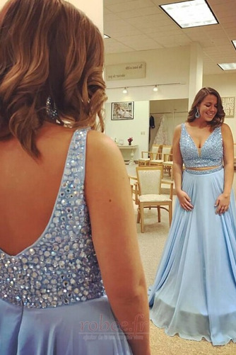 Robe de soirée Longue Sans Manches A-ligne Fermeture à glissière - Page 1