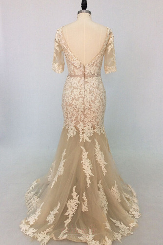 Robe de soirée Dentelle Dos nu Sirène Manche Courte Couvert de Dentelle - Page 5