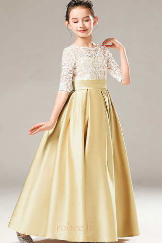 Robe de fille de fleur Longueur de plancher Manche Aérienne A-ligne - Page 4