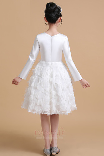 Robe de fille de fleur Soie Médium Manche Longue Col de chemise t - Page 2