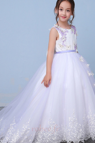 Robe de fille de fleur Sans Manches Nœud à Boucles Formelle Orné de Nœud à Boucle - Page 4