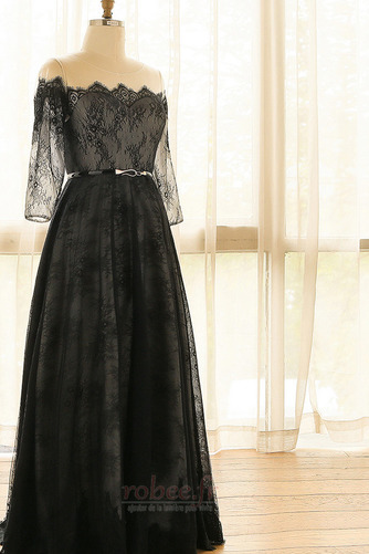 Robe de bal 3/4 Manche Longueur Cheville a ligne Couvert de Dentelle - Page 5