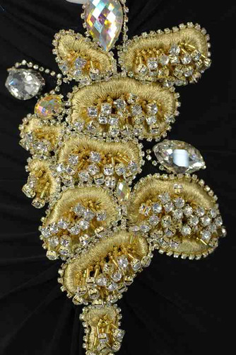 Robe de soirée Dos nu Médium Broderie Traîne Courte Corsage Avec Bijoux - Page 4