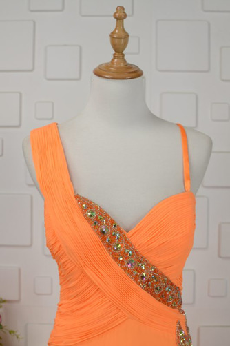 Robe de demoiselle d'honneur Mousseline Col Asymétrique Mariage - Page 4