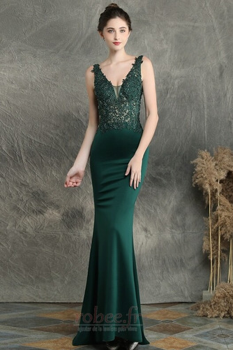 Robe de soirée Luxueux Sans Manches Près du corps Perle Traîne Courte - Page 6