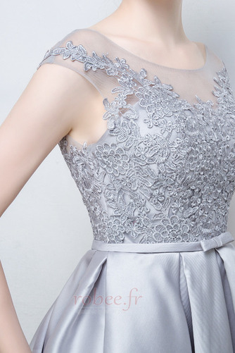 Robe de demoiselle d'honneur a ligne Mariage Sans Manches Appliquer - Page 5