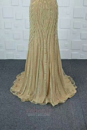 Robe de soirée Tulle Naturel taille semi-couverte Étoilé Corsage Avec Bijoux - Page 5