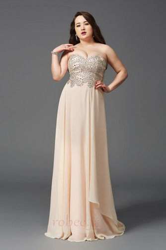 Robe de soirée Sans Manches Perlé Mousseline Fermeture à glissière - Page 1