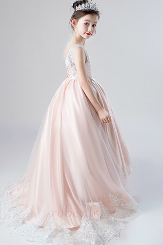 Robe de fille de fleur Naturel taille Tulle Longue A-ligne Perlé - Page 5