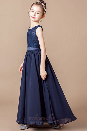 Robe de fille de fleur Sans Manches Chiffon A-ligne Fermeture à glissière - Page 4