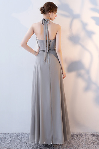 Robe de demoiselle d'honneur Laçage Sans Manches Mousseline A-ligne - Page 8