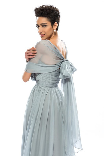 Robe de soirée Plissé Train de petit Milieu Naturel taille Dolman Sleeves - Page 5