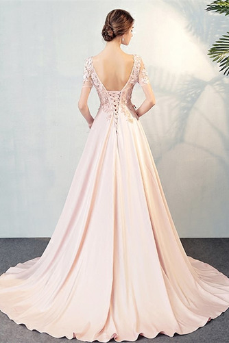 Robe de soirée Norme Traîne Courte Manche Aérienne Col Bateau - Page 2