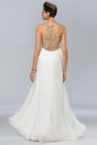 Robe de bal A-ligne Luxueux Chiffon Sans Manches Naturel taille - Page 3