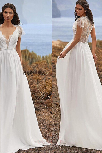 Robe de mariée Dentelle Automne Gaze Naturel taille Manche Courte - Page 3