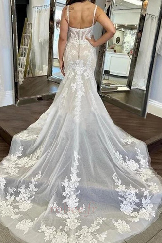 Robe de mariée Sirène Bretelles Spaghetti Fermeture à glissière - Page 2