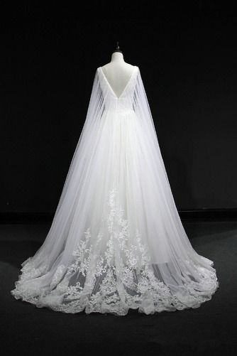 Robe de mariée a ligne Perler Sans Manches Cérémonial Traîne chapelle - Page 2