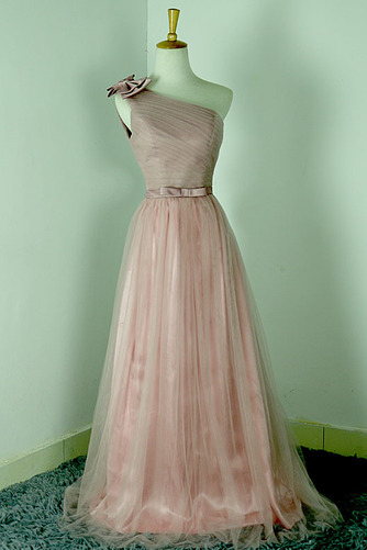 Robe de demoiselle d'honneur Rose Sans Manches Mariage Chic Nœud à Boucles - Page 1